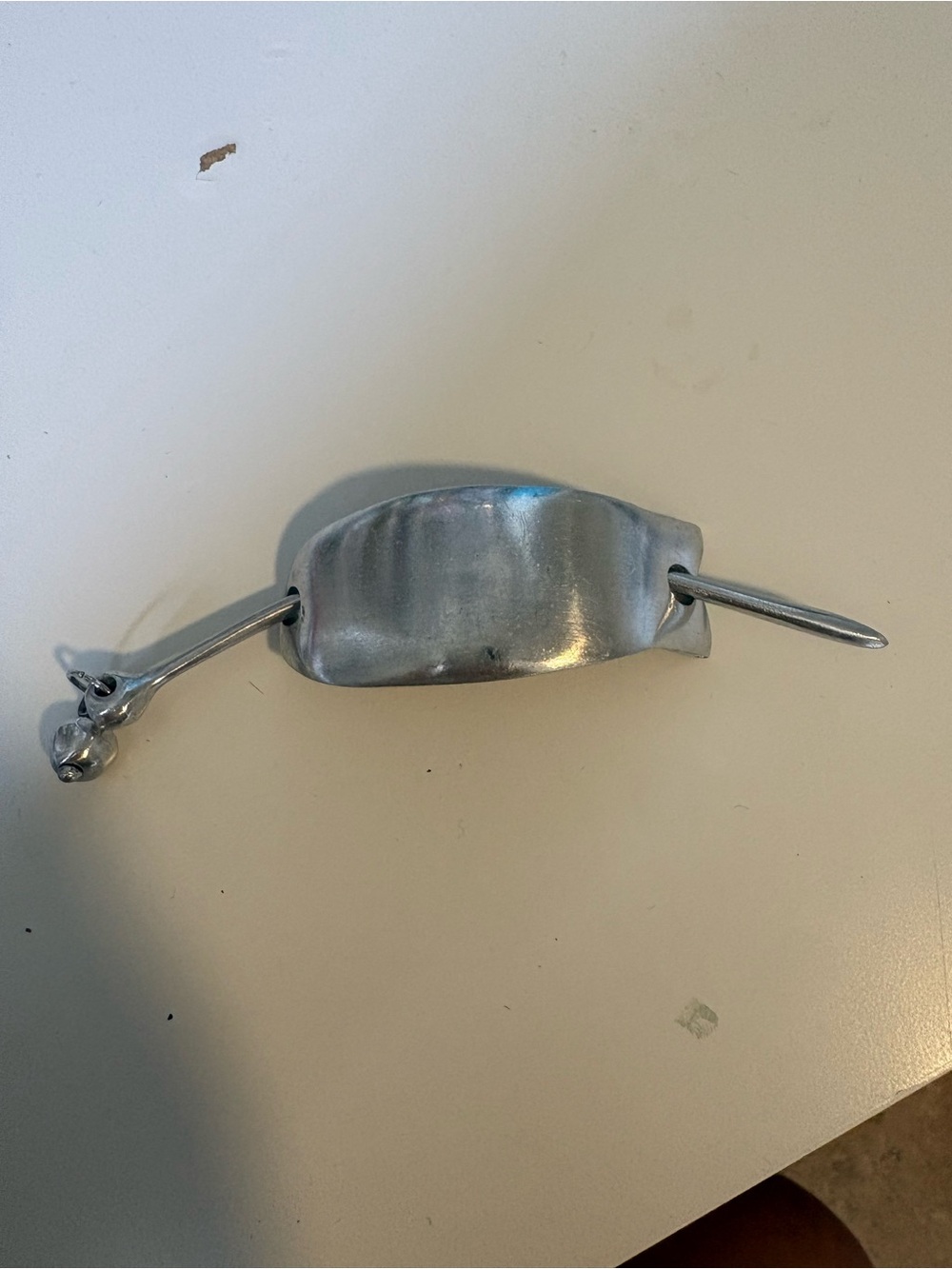 Silver Toned Metal Hair Barrette